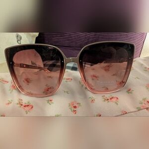 Tahari Rose-Tinted Cat Eye Sunglasses